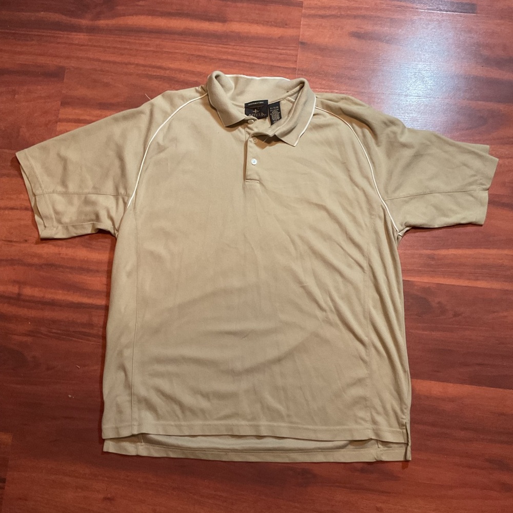 Gold athletic polo